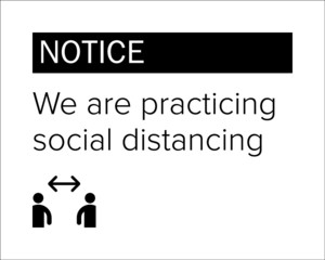 COVID-19 Coronavirus awareness - Social distancing signage
