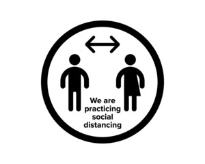 COVID-19 Coronavirus awareness - Social distancing signage