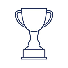 Line icon trophy isolated on white background. Vector illustration.