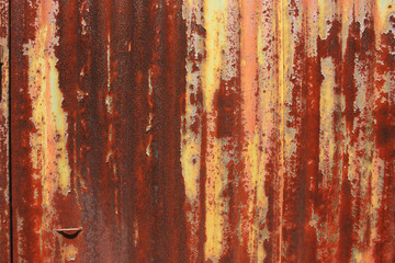 Rusty  orange red metal iron background