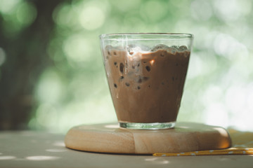 Iced coffee or mocha