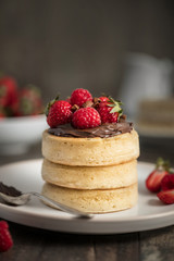 pancakes with raspberries