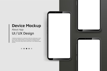 Smartphone isometric perspective view. Template for infographics or presentation UI design interface. vector illustration
