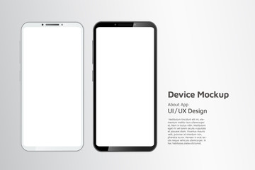 Smartphone isometric perspective view. Template for infographics or presentation UI design interface. vector illustration