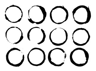 circular brushstroke or circle print