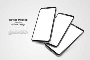 Smartphone isometric perspective view. Template for infographics or presentation UI design interface. vector illustration