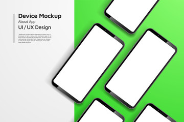 Smartphone isometric perspective view. Template for infographics or presentation UI design interface. vector illustration