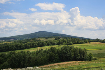 Krajobraz Gór Świętokrzyskich - widok na Łysicę © Monika
