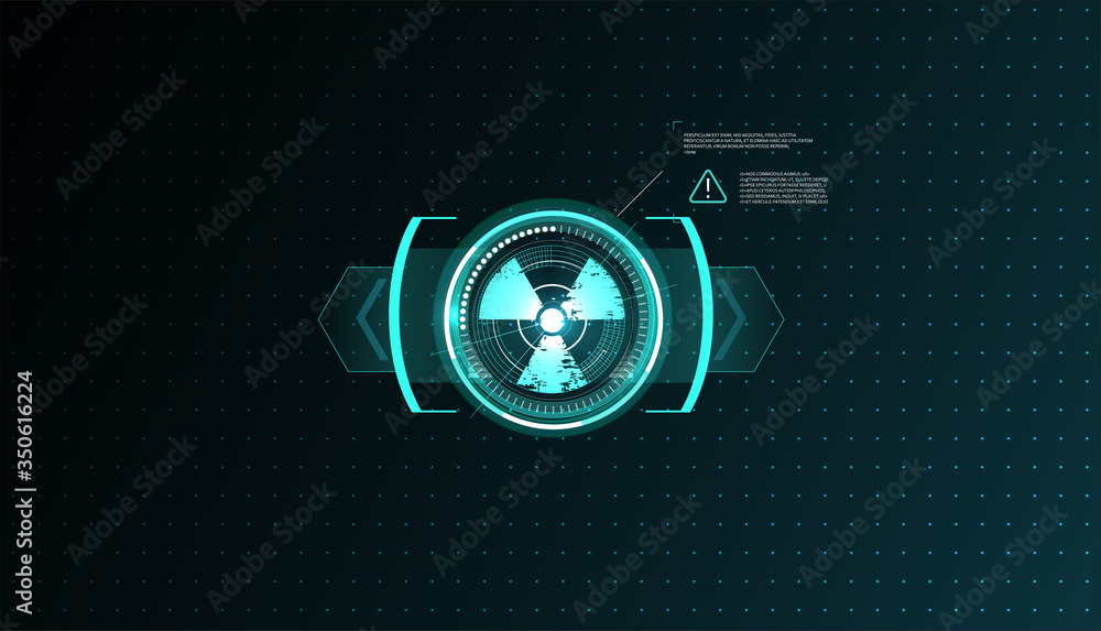 Poster HUD UI GUI futuristic user interface screen elements set. High tech screen for video game. Sci-fi concept design. Square Frames Blocks Set HUD Interface Elements. Futuristic warning frame