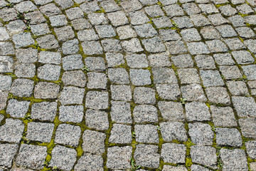 Stone Granite paving mosaics texture.