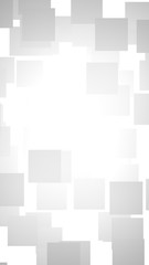 White abstract background. Misty backdrop with grey squares. 3D illustration