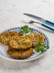 MUCVER. Traditional Zuccini Mucver. Mucver is a Turkish fritter or pancake, made from grated zucchini..