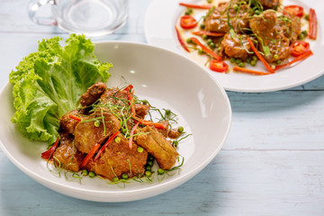 Stir fried pork spicy