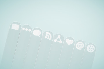 Social media Icon 3D rendering.