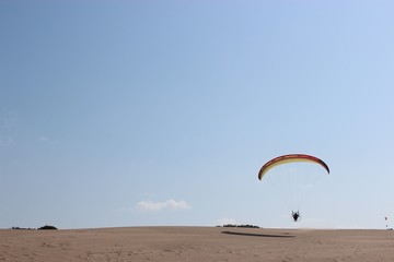 paraglider in the sky