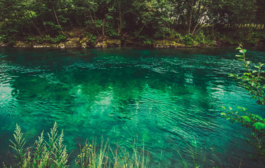 Crystal Clear Waters Of River In Norway.