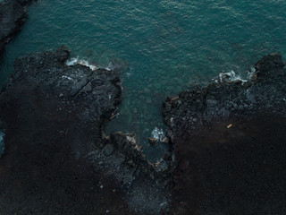 Lava Rock Shoreline of Waiulua Bay on the Big Island of Hawai'i Hawaii