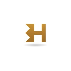 Obraz premium h letter logo design vector template