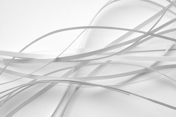 Abstract  white color strip wave paper background.