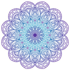 Vector round abstract circle. Mandala style. Decorative element, colored circular design element.