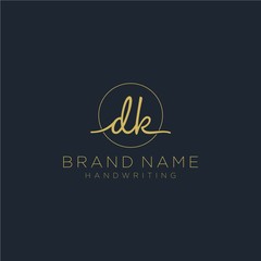 DK  Initial handwriting logo template