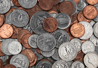 Assorted American coins