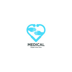 Medical pharmacy logo design template. Healthy Care Vector Logo Template. Medical health care logo design template