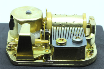 Close-up Music Box on white background.