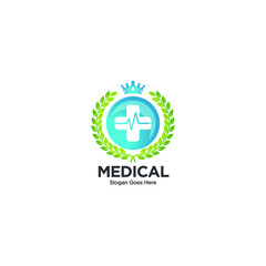 Medical pharmacy logo design template. Healthy Care Vector Logo Template. Medical health care logo design template
