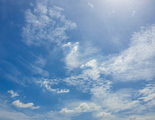 Obraz premium Summer sky.The sky is the space around the Earth which you can see when you stand outside and look upwards.skies clear.