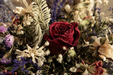 bouquet of dried flowers