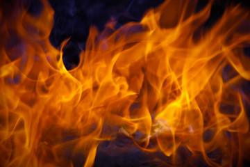Fototapeta premium fire burning flames hot inferno background bbq cooking