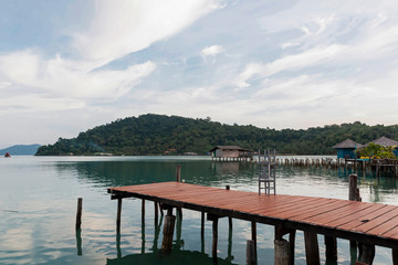 Pier at Koh Chang in Thailand.