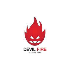 Fire Devil Logo Template vector icon
