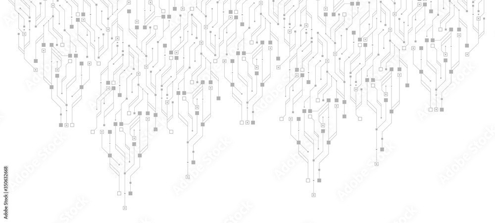 Poster technology circuit board texture background. abstract circuit board banner wallpaper. digital data i