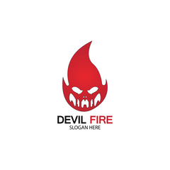 Fire Devil Logo Template vector icon