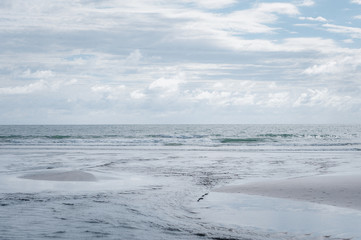 Monochrome tropical seascape.
