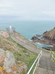 Fototapeta na wymiar Grosnez Point lighthouse (Jersey, Channel Islands)