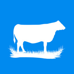 cow silhouette. Vector illustration.