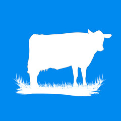 cow silhouette. Vector illustration.
