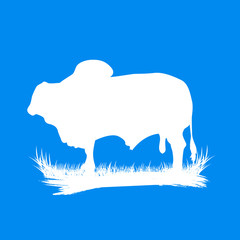 cow silhouette. Vector illustration.