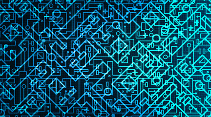 Abstract Future Circuit board Technology background vector.
