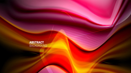 Liquid colors fluid gradients on black background