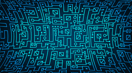 Vector Digital Circuit board Technology background.