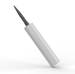 Blank industrial adhesives silicone sealant glue for branding and mock up design. 3d render illustration.