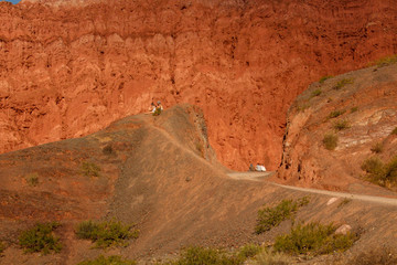red rocks in the desert
