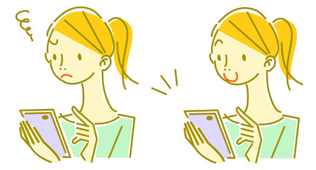 ナチュラルお洒落　女性　スマホ　不満＆満足セット