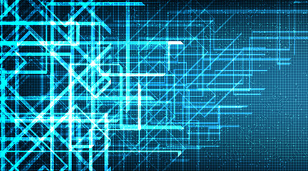 Light Microchip on Technology Background,neon Digital and security Concept design,Free Space For text in put,Vector illustration.