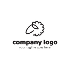 Sheep cute animal logo template. Usable for fashion, farm, livestock, restaurant, wool company. Vector Illustration