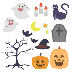 ハロウィーン背景向けイラスト素材